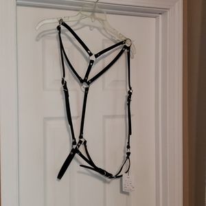 Apatico black leather harness size 14-18